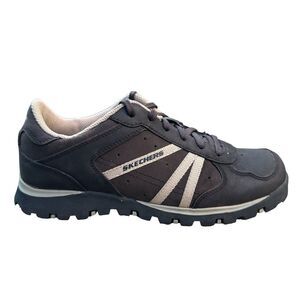 Skechers Women's Charcoal and Cream Lace-Up Trail Sneakers